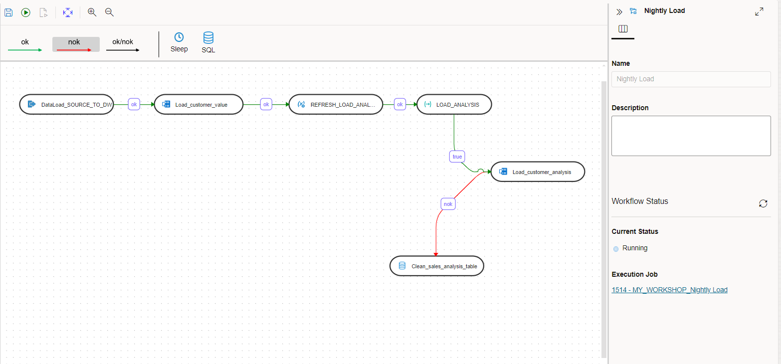 Screenshot of save and execute