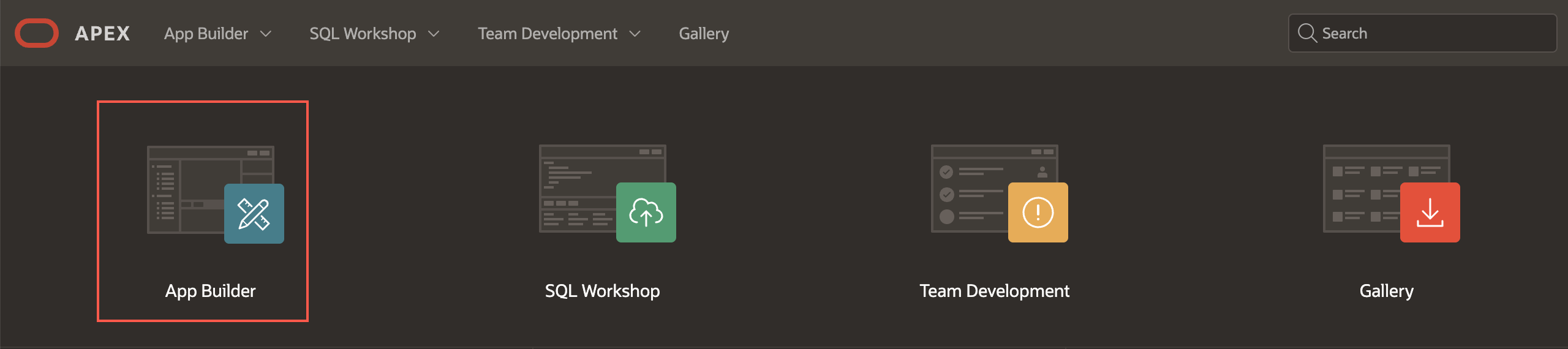 Image showing clicking an App Builder