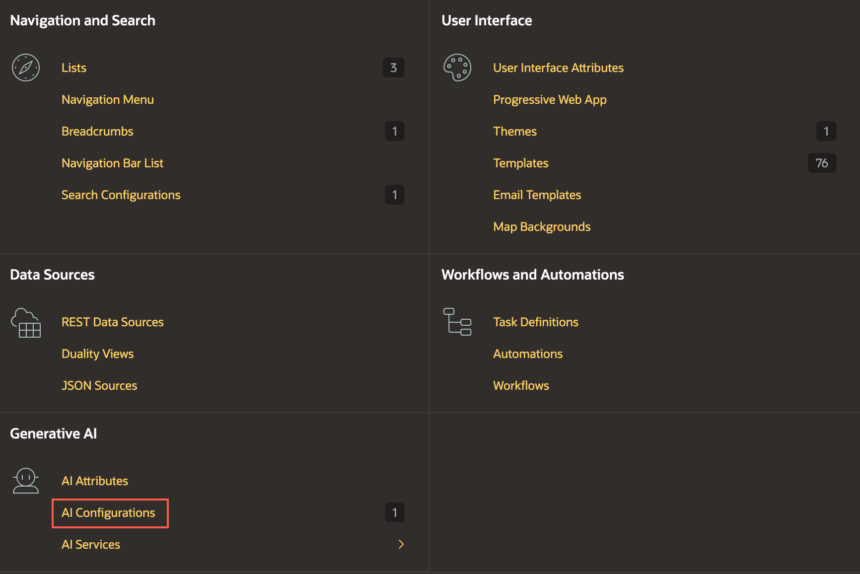 Shared Components page