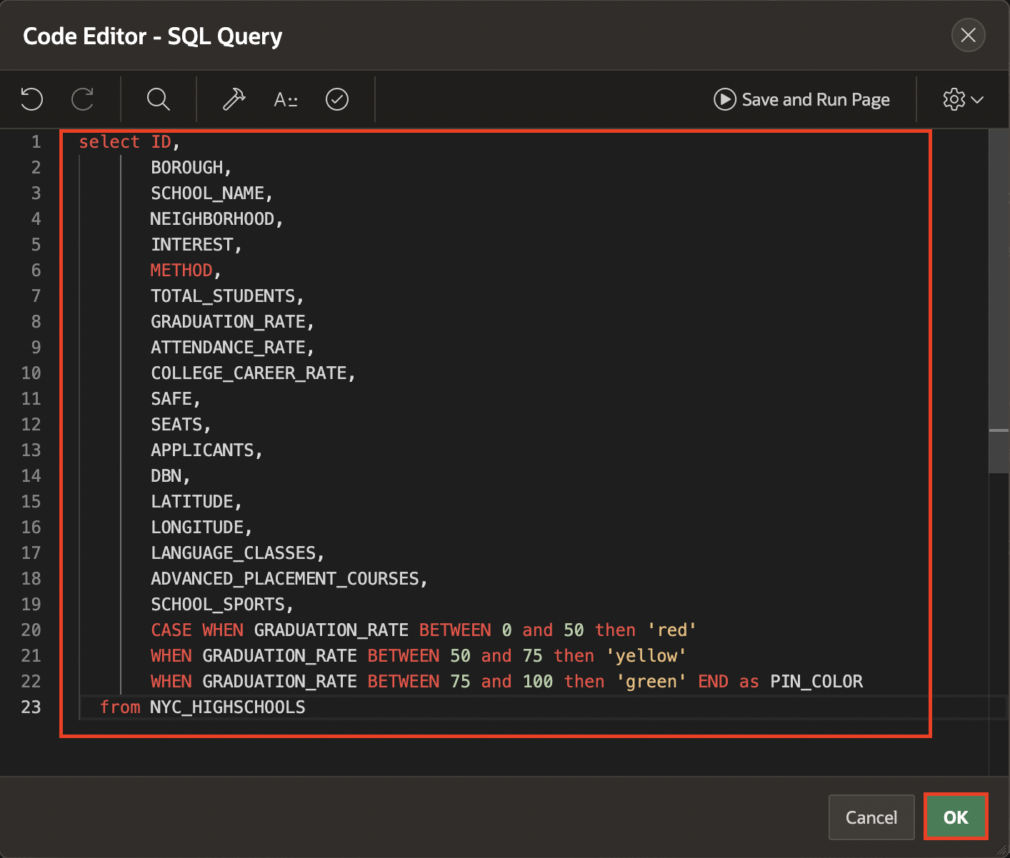 Code Editor in the Property Editor