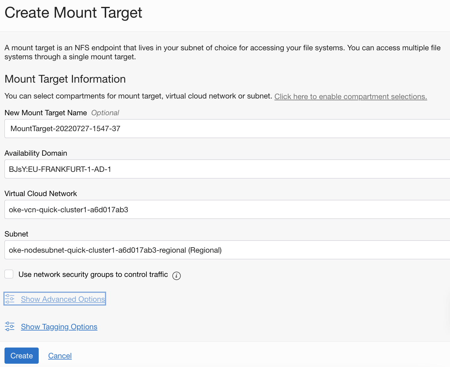 create mount point