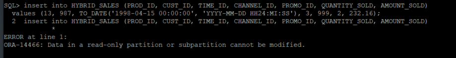 insert into external partition