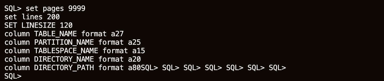 format output