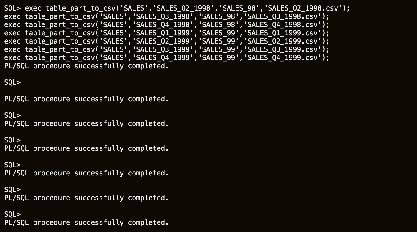 export all partitions