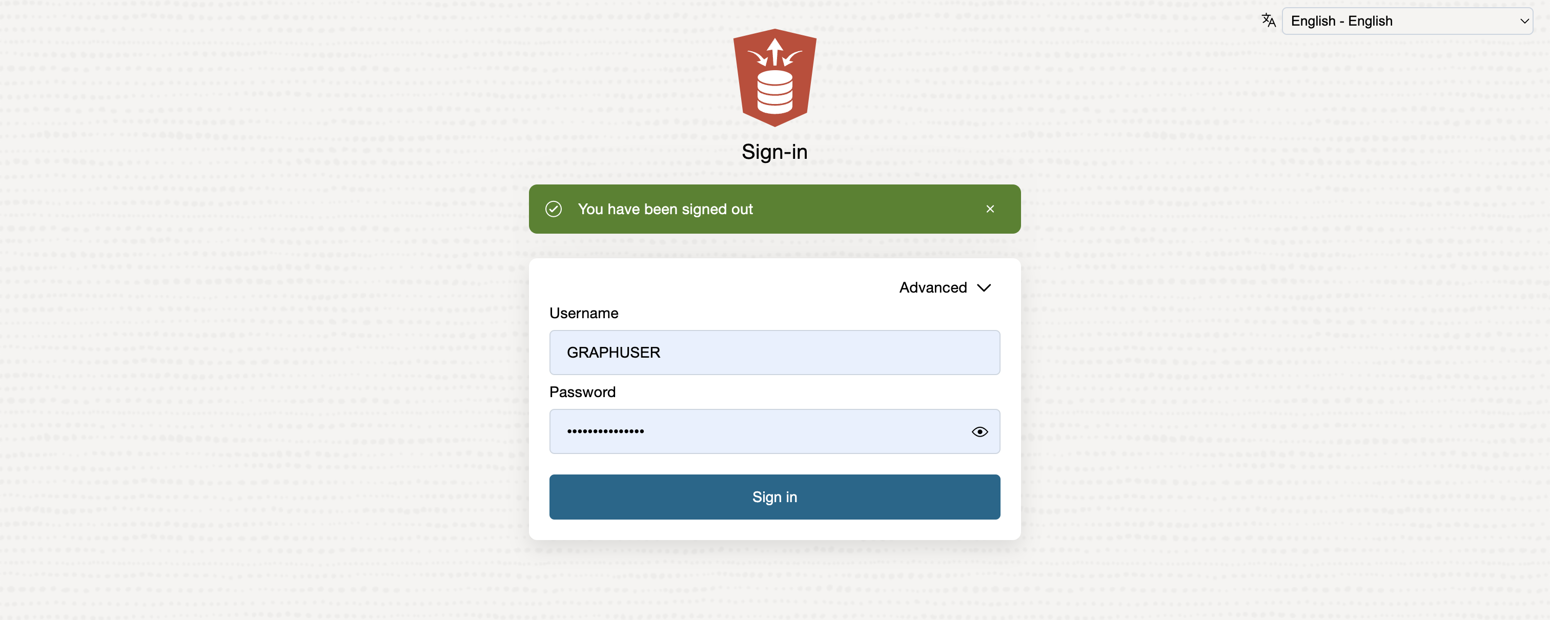 Sign In to Database Actions as the Graph User